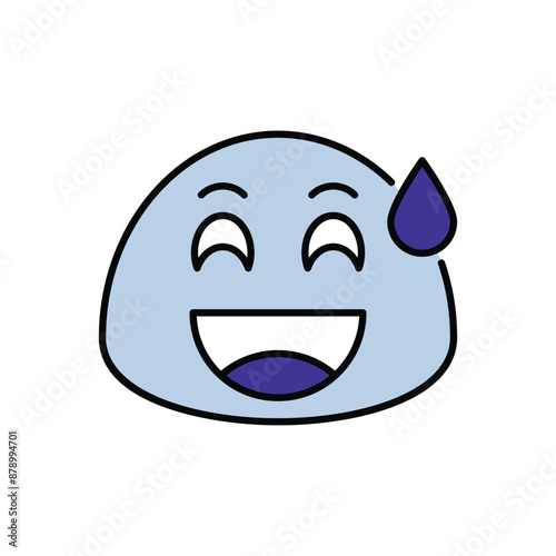 Grin icon design with white background stock illustration