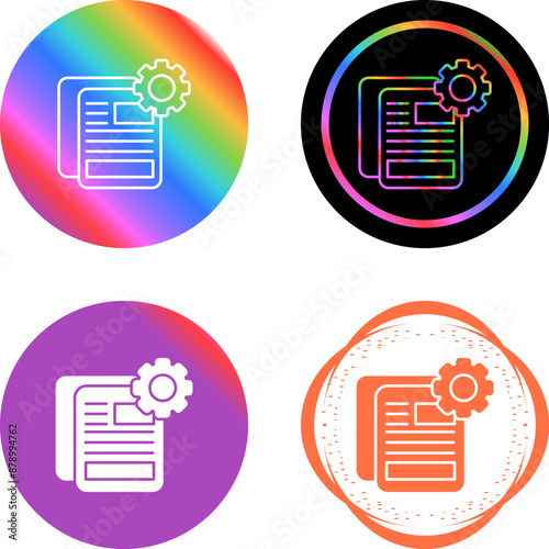 Document Setting Vector Icon