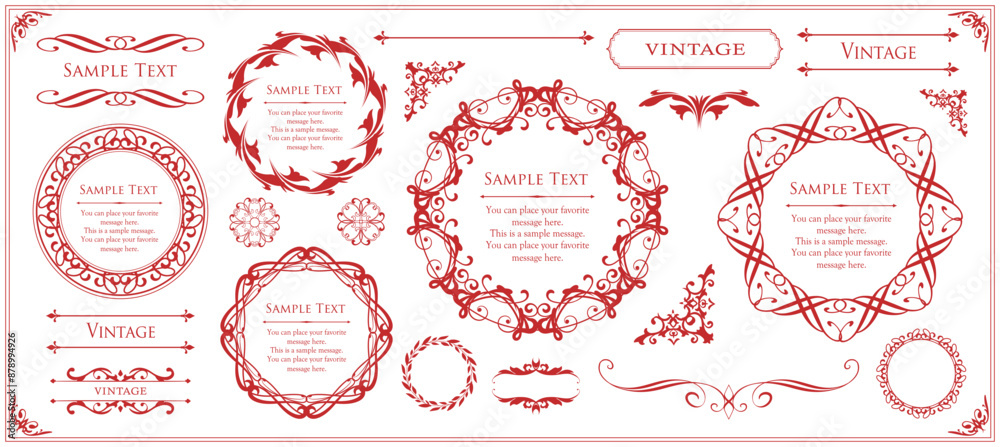 オシャレなフレームデザインセット