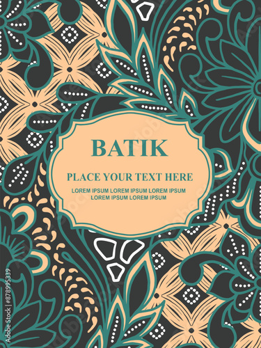  Luxurious and elegant vector Javanese ethnic batik pattern template for invitations book cover printing needs