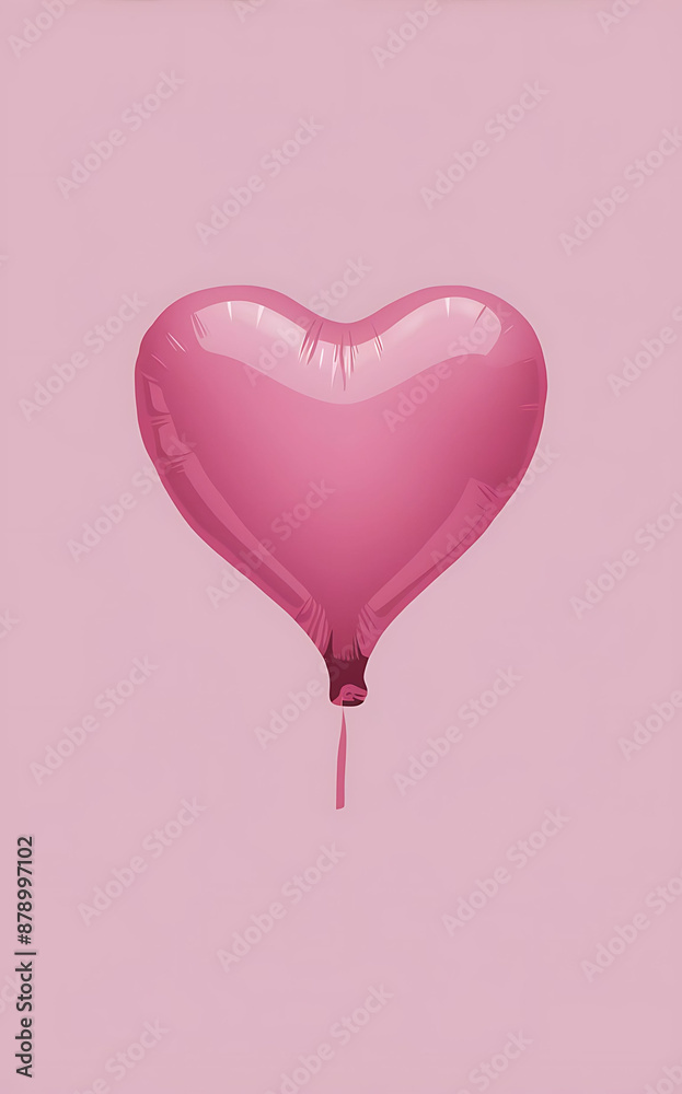 custom made wallpaper toronto digitalpink heart balloon generative ai