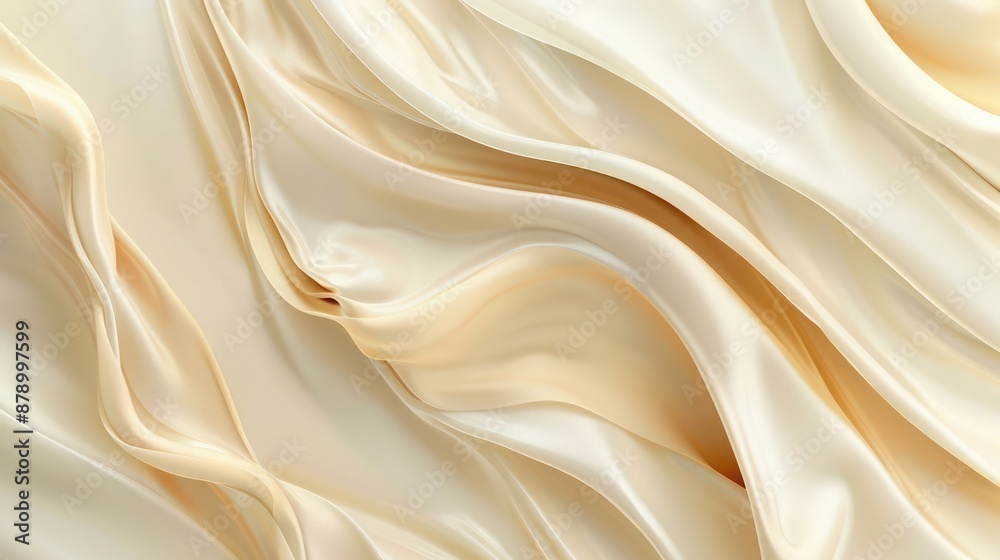 Obraz premium A stunning fluid background with vibrant colors of ivory, soft taupe, and pale beige, mimicking the appearance of liquid substances and creating an organic, sophisticated feel.