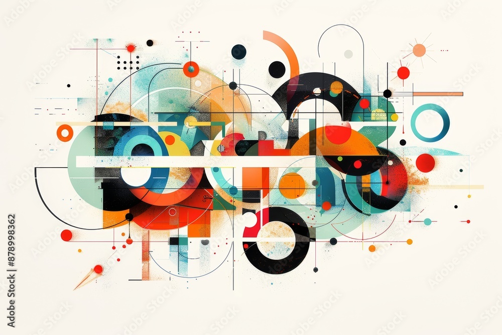 Fototapeta premium Dynamic Typography: Creative Construction of Diverse Line Styles for Expressive Message Design