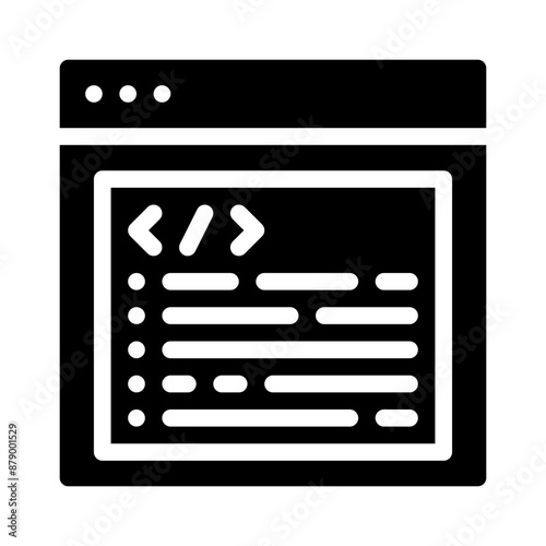 coding glyph icon