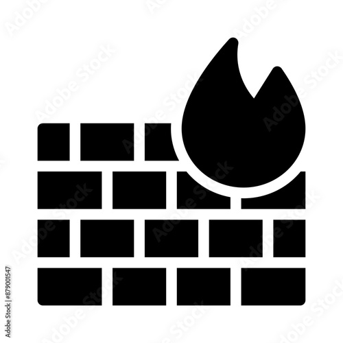 firewall glyph icon