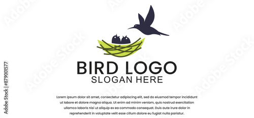 bird's nest logo with a simple, simple and premium style. perfect for any brand and company