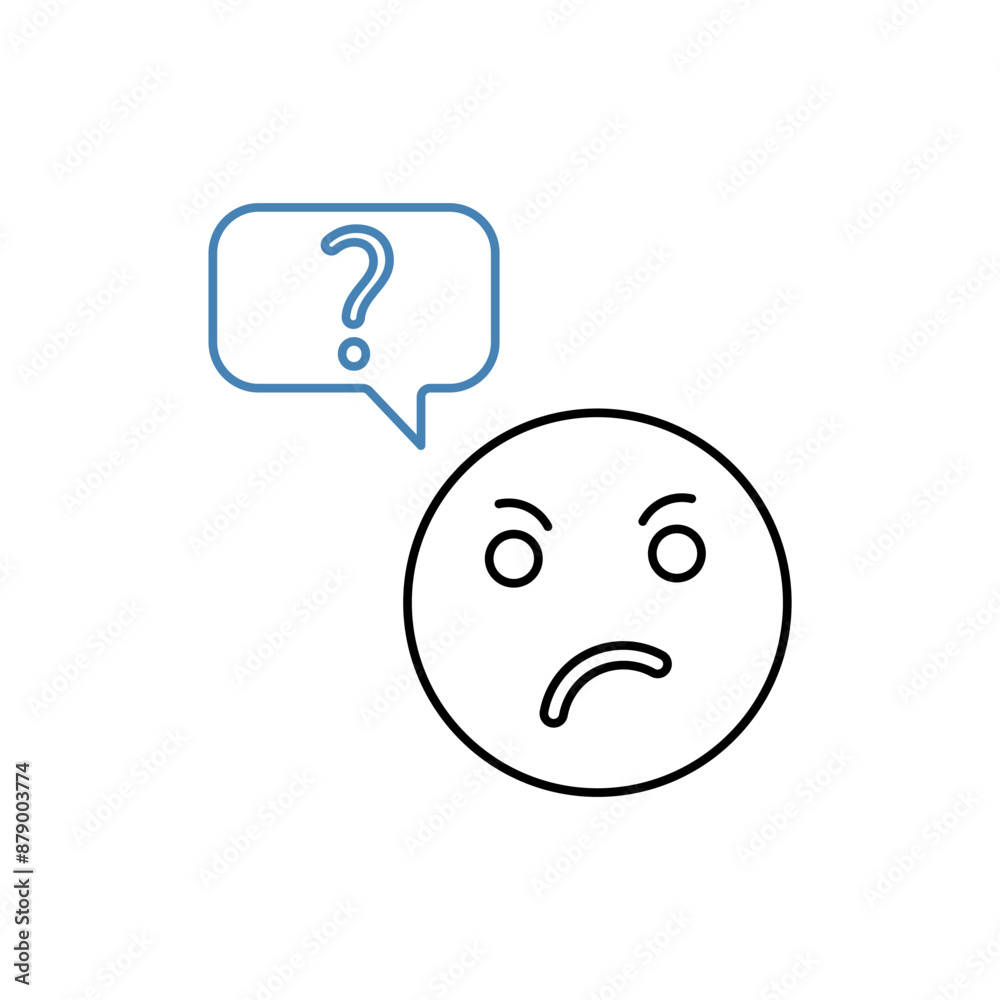 doubt concept line icon. Simple element illustration. doubt concept outline symbol design. doubt concept line icon. Simple element illustration. doubt concept outline symbol design.