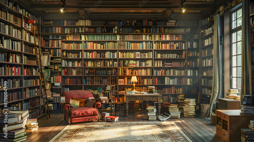 Old library holding many historical old books and manuscripts Old library holding many historical old books and manuscripts