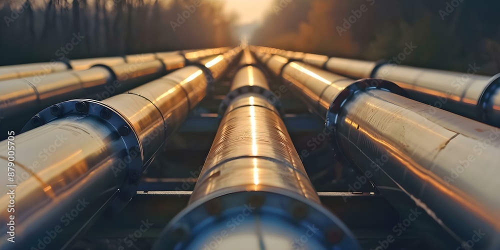 Transporting CO2 through industrial pipes for underground storage A crucial step for carbon sequestration and climate action. Concept Carbon Sequestration, Industrial Pipelines, CO2 Transportation Transporting CO2 through industrial pipes for underground storage A crucial step for carbon sequestration and climate action. Concept Carbon Sequestration, Industrial Pipelines, CO2 Transportation