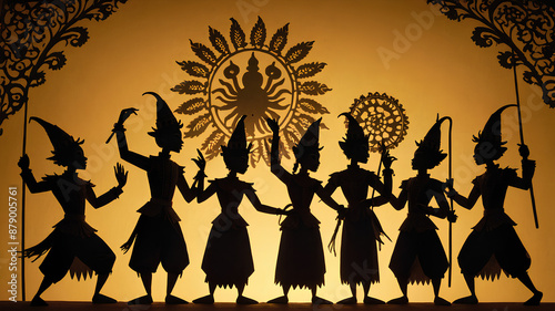 AI image generate Java shadow puppetry