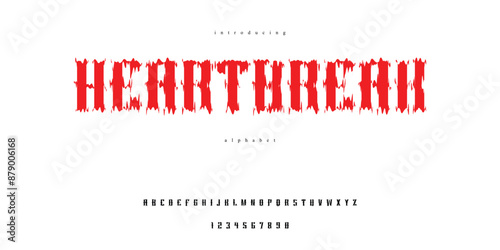 heartbreak horror font alphabet blood typography hello ween