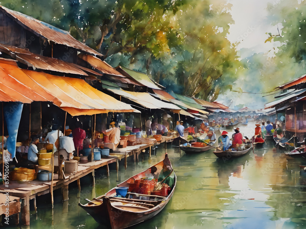 Obraz premium Thailand's floating market