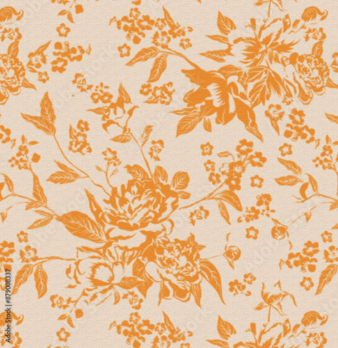 Wallpaper Mural seamless pattern with leaves Torontodigital.ca