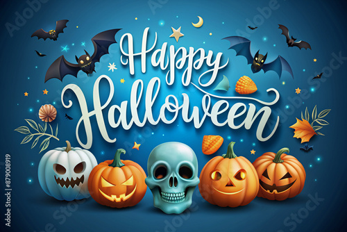 halloween background with pumpkin