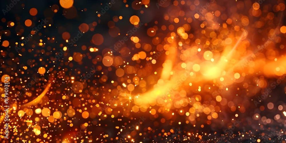 Background of fiery sparks and flames ideal for bright and dynamic designs. Concept Fiery Sparks, Flames, Bright Designs, Dynamic Backgrounds, Vivid Graphics