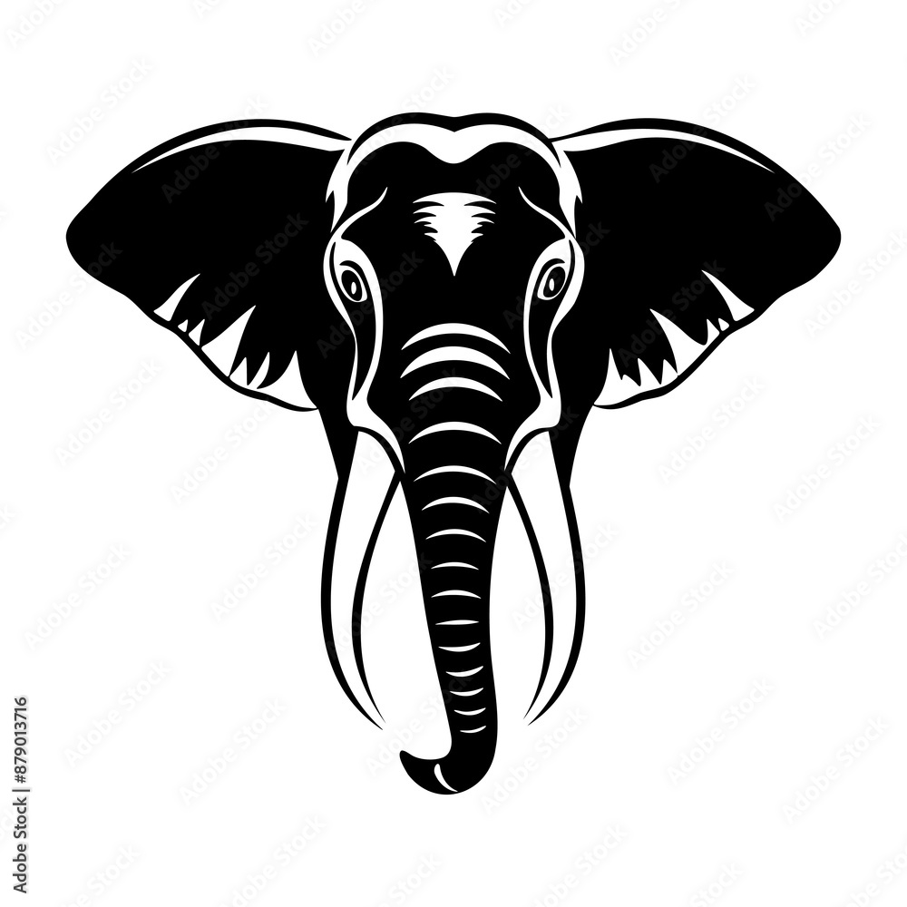 Elephant Head Logo Symbol Silhouette Elephant Head Logo Symbol Silhouette