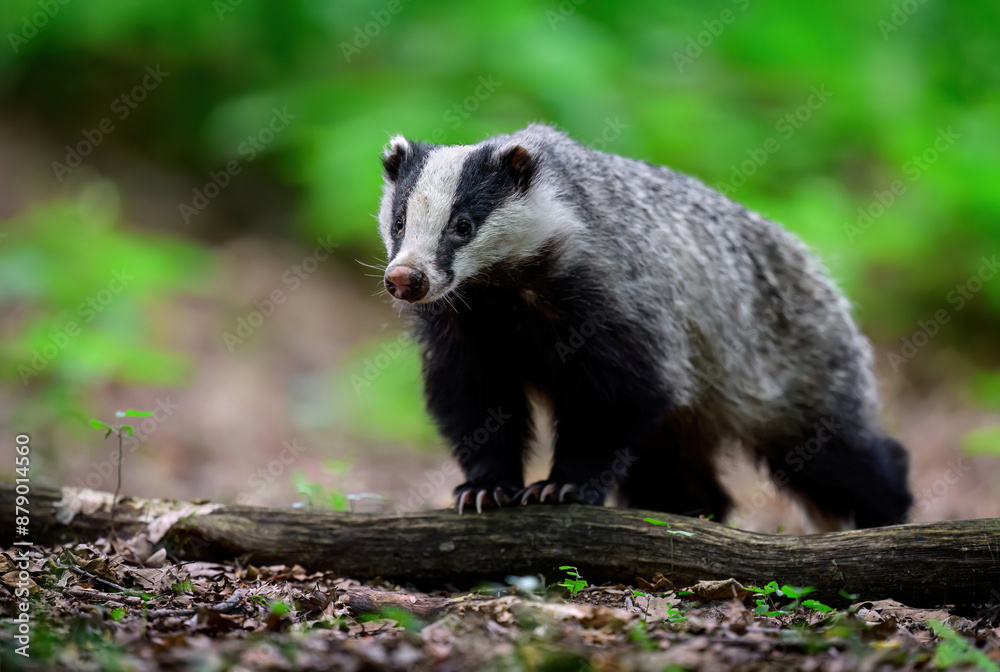Badger close up ( Meles meles ) Badger close up ( Meles meles )