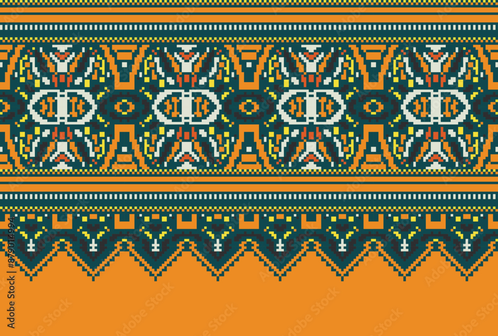 Pixel Tribal striped seamless pattern. Aztec geometric background. Can be used in fabric design for clothes, accessories, decorative paper, wrapping, Pixel Tribal striped seamless pattern. Aztec geometric background. Can be used in fabric design for clothes, accessories, decorative paper, wrapping,