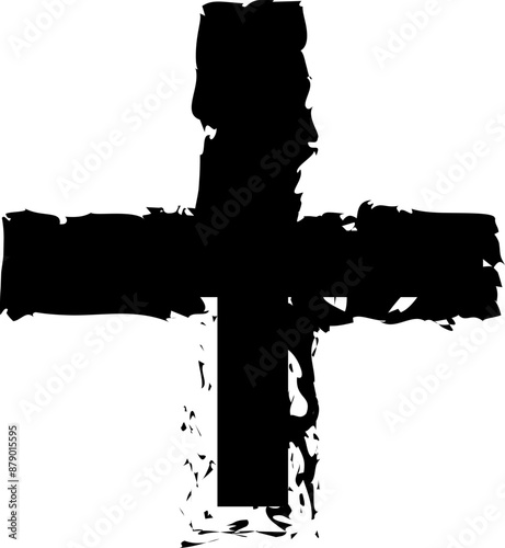 chalk bold letter sign plus