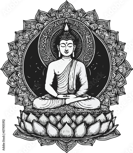 buddha sketch illustration
