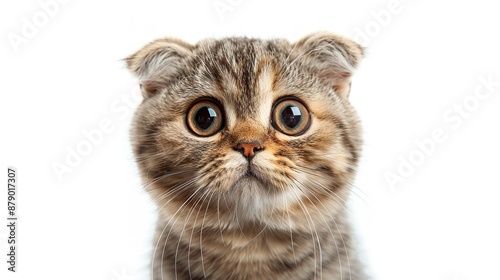 Funny cat looking shocked with mouth open