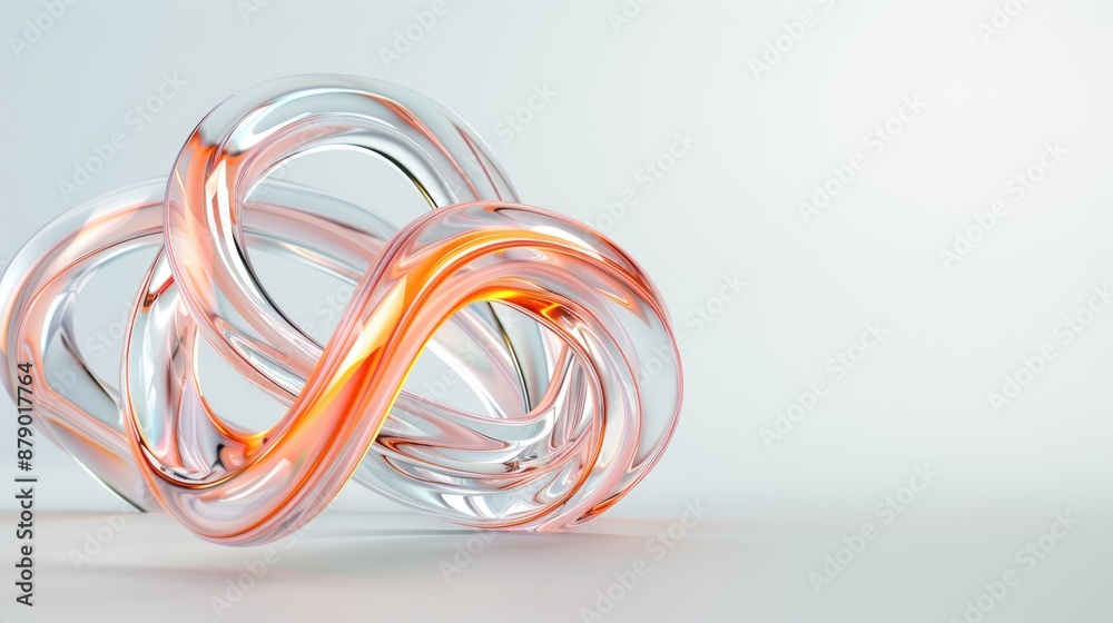 Geometric 3D Abstract Rings Overlapping on Clean Background with Stunning 4K Detail, Generative Ai Geometric 3D Abstract Rings Overlapping on Clean Background with Stunning 4K Detail, Generative Ai