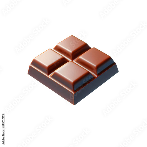 chocolate bar on transparent background photo