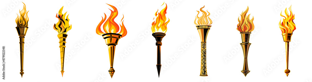 Olympic Torch on Transparent Background - vector girly elements Olympic Torch on Transparent Background - vector girly elements