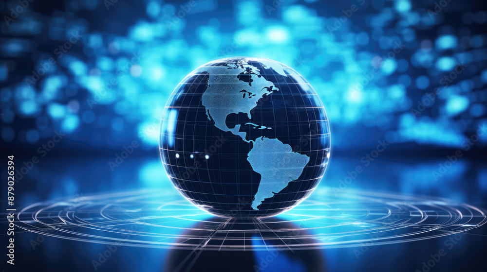generated illustration of global social network and business connection concept. generated illustration of global social network and business connection concept.