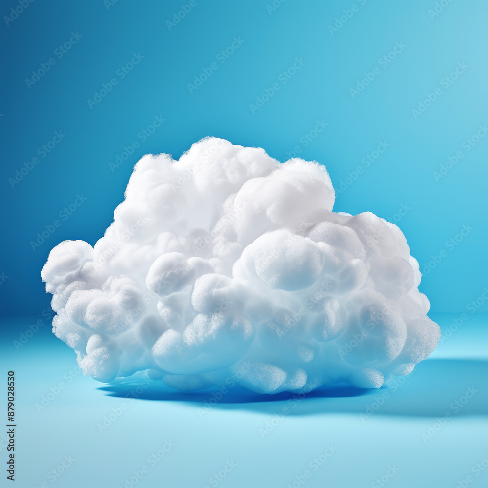 generated illustration of white cloud isolated on blue background. generated illustration of white cloud isolated on blue background.