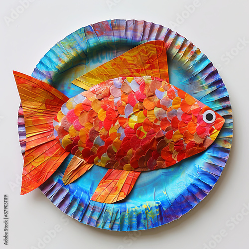 Colorful Fish Paper Plate Craft