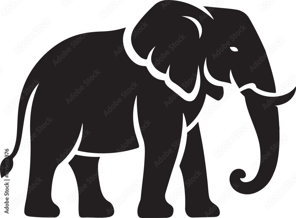 Elephant silhouette vector art Elephant silhouette vector art