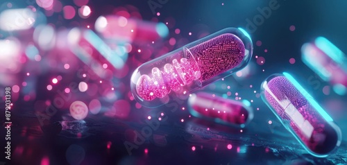 An artistic representation of personalized medicine tailored to each individuals genetic makeup