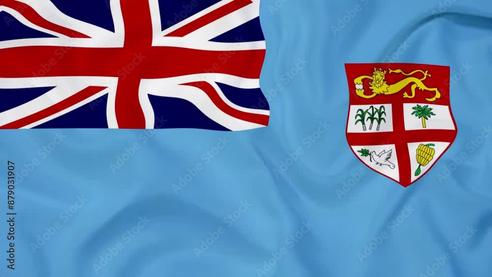 Fiji Flag Background, Fiji waving flag Texture background 