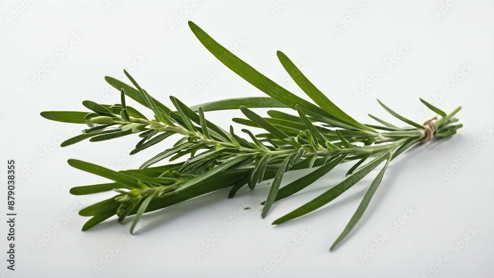 single tarragonherb in a white background single tarragonherb in a white background