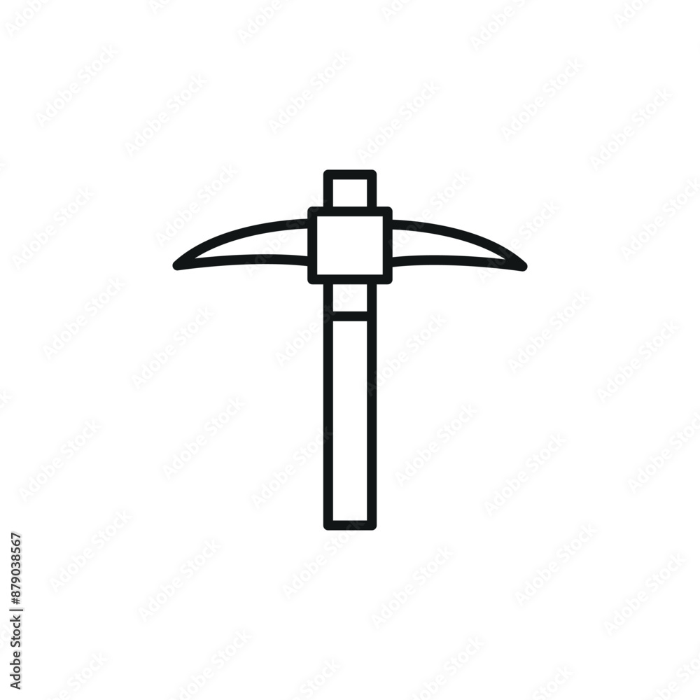 Pickaxe icon. Simple pickaxe icon for social media, app, and web design. Vector illustration.
