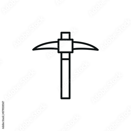 Pickaxe icon. Simple pickaxe icon for social media, app, and web design. Vector illustration.