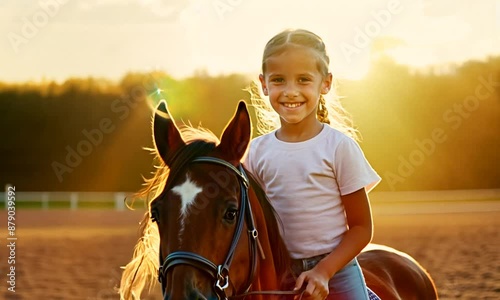 child riding a horse