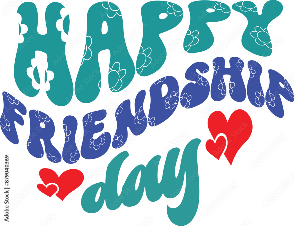 Happy Friendship Day Retro SVG Design Happy Friendship Day Retro SVG Design