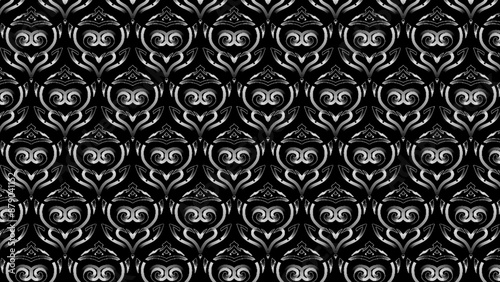 Seamless pattern background design with motifs ornament decoration 