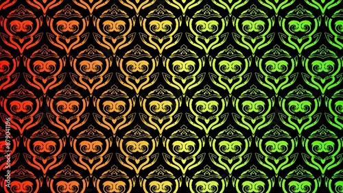 Seamless pattern background design with motifs ornament decoration 