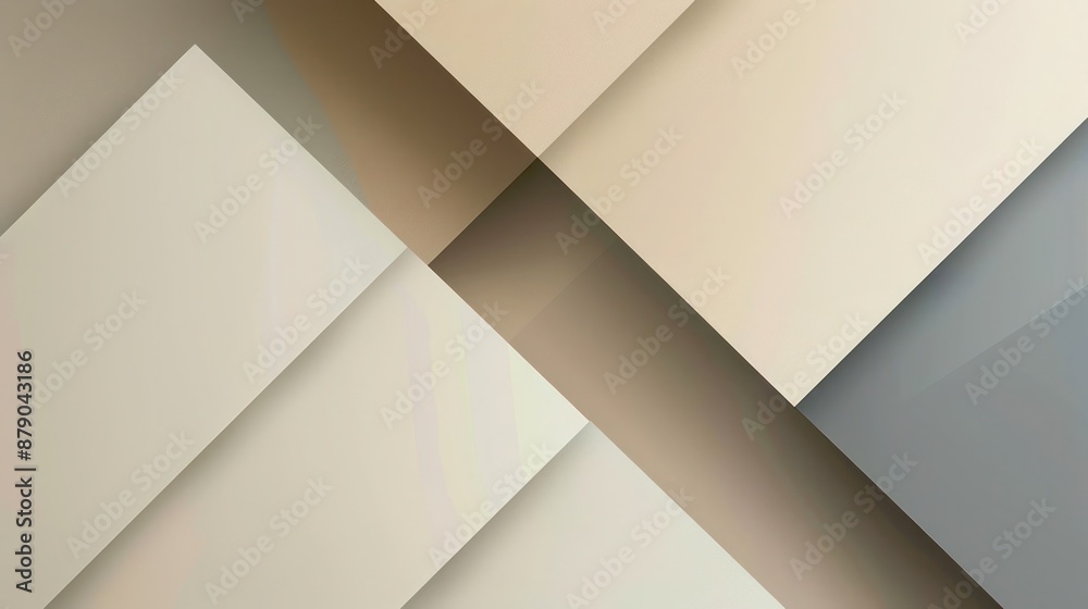A serene abstract background featuring geometric shapes in beige, ivory, taupe, and gray. The high-definition image captures the refined and sophisticated patterns A serene abstract background featuring geometric shapes in beige, ivory, taupe, and gray. The high-definition image captures the refined and sophisticated patterns