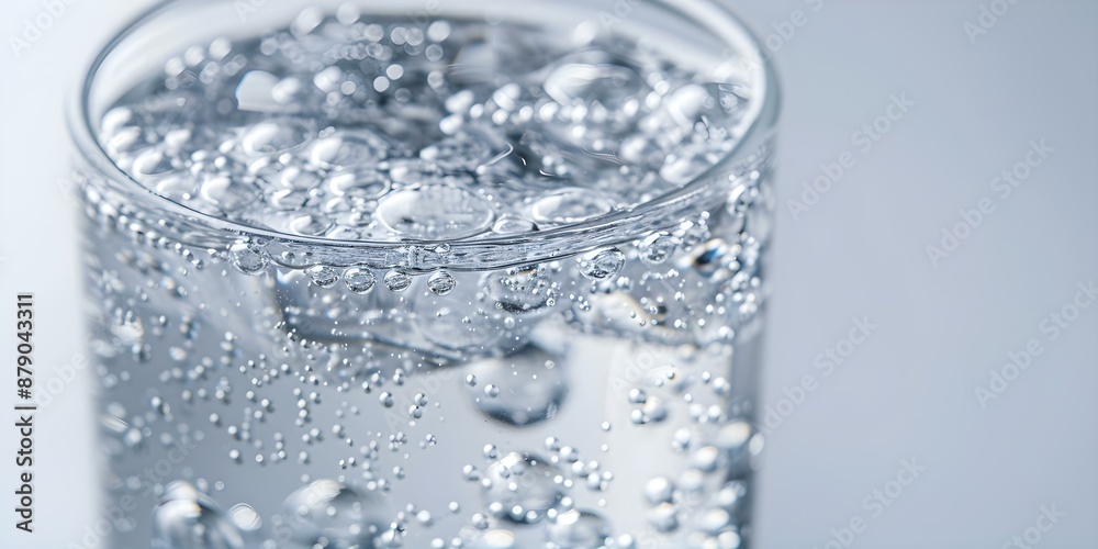 Bubbles Adhere to the Glass of Sparkling Water. Concept Food Photography, Drink Ads, Bubble Photography Bubbles Adhere to the Glass of Sparkling Water. Concept Food Photography, Drink Ads, Bubble Photography