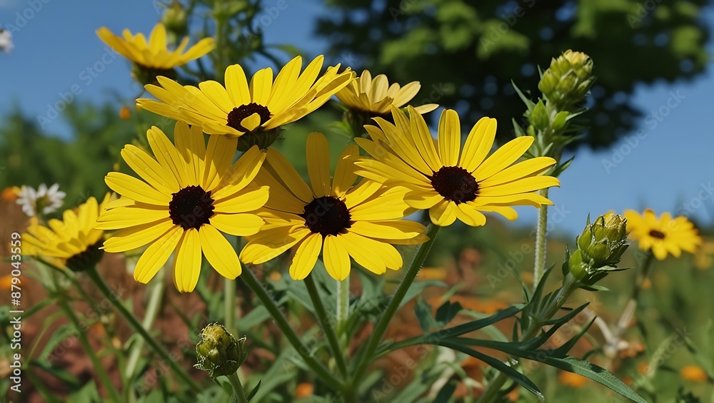 Obraz premium Black-Eyed Susan in Sunny Meadow