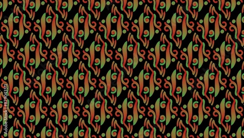 Seamless pattern background design with motifs ornament decoration 
