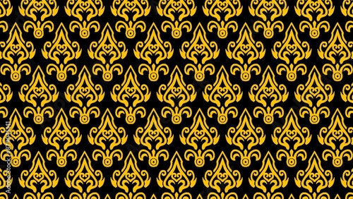 Seamless pattern background design with motifs ornament decoration 
