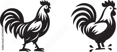 chicken silhouette vector illustration EPS file