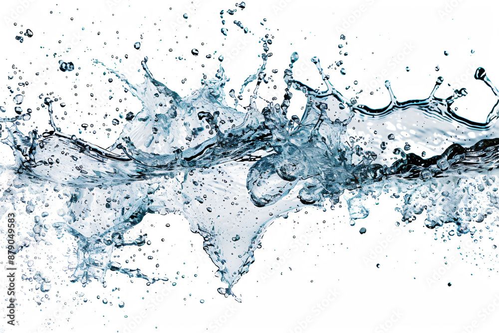 water splashes on a white background, isolated, in a flat lay, with high resolution, under studio lighting, with professional color grading, in a sharp photo water splashes on a white background, isolated, in a flat lay, with high resolution, under studio lighting, with professional color grading, in a sharp photo