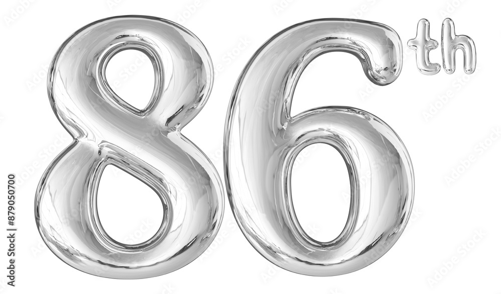 86th Anniversary Silver Number 3D 86th Anniversary Silver Number 3D