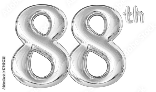 88th Anniversary Silver Number 3D